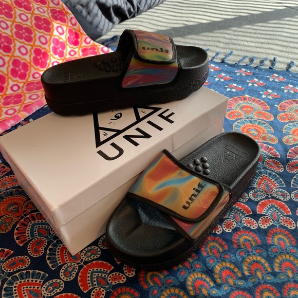 UNIF Shoes - UNIF Rainbow Slides
